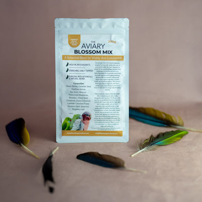 Healthy parrot food topper for parrots flowers and berries